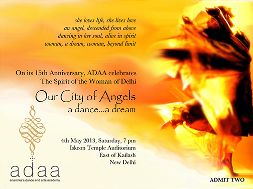 Our City of Angels- a dance, a dream - Invite